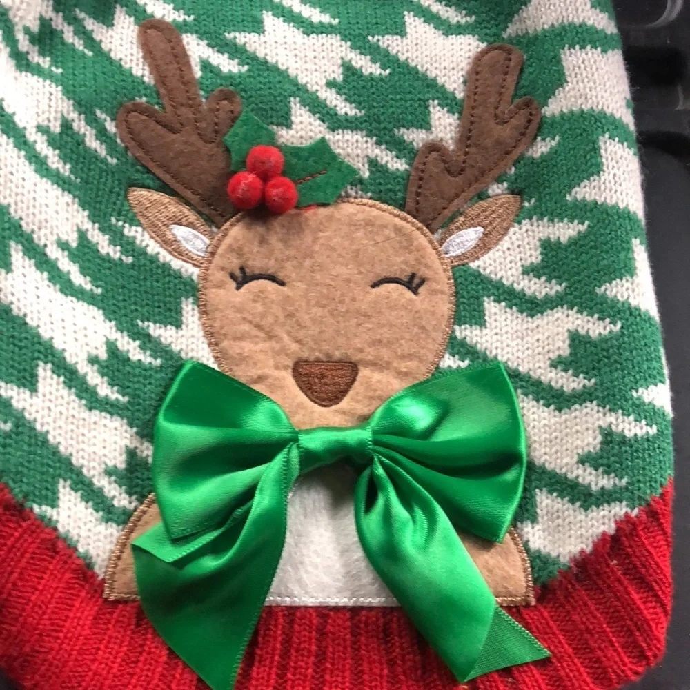 NWOT Reindeer Holiday Christmas Winter dog sweater XS